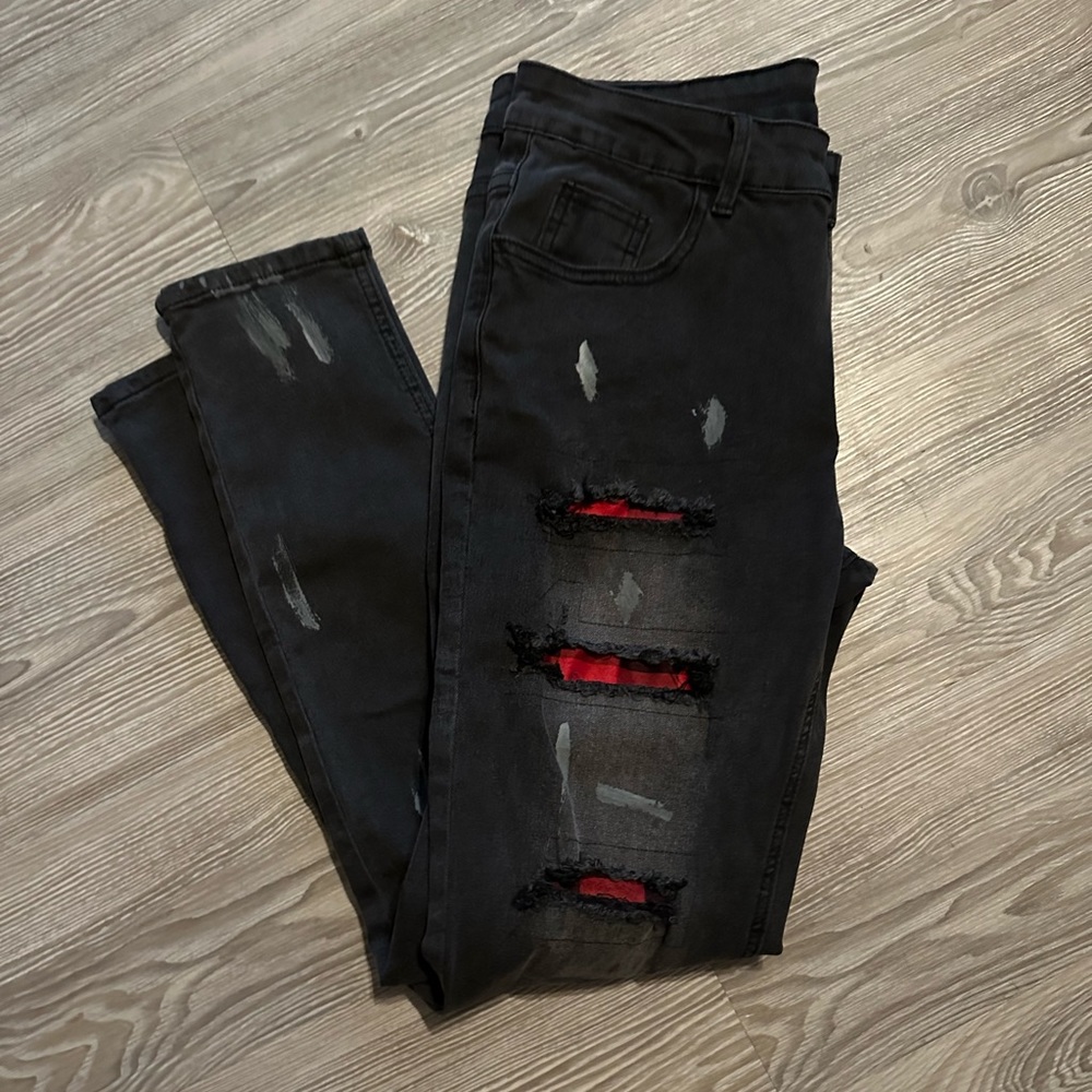 Romwe guys small ripped jeans